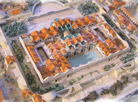 Реконструкция терм Каракалля в Риме в античности.