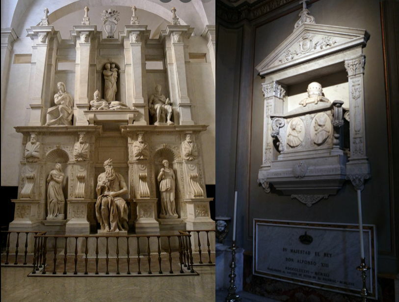 надгробные памятники Юлию II и Александру VI в Риме