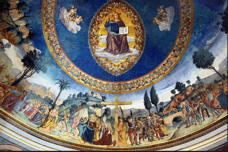 Антонаццо Романо фреска обретение креста